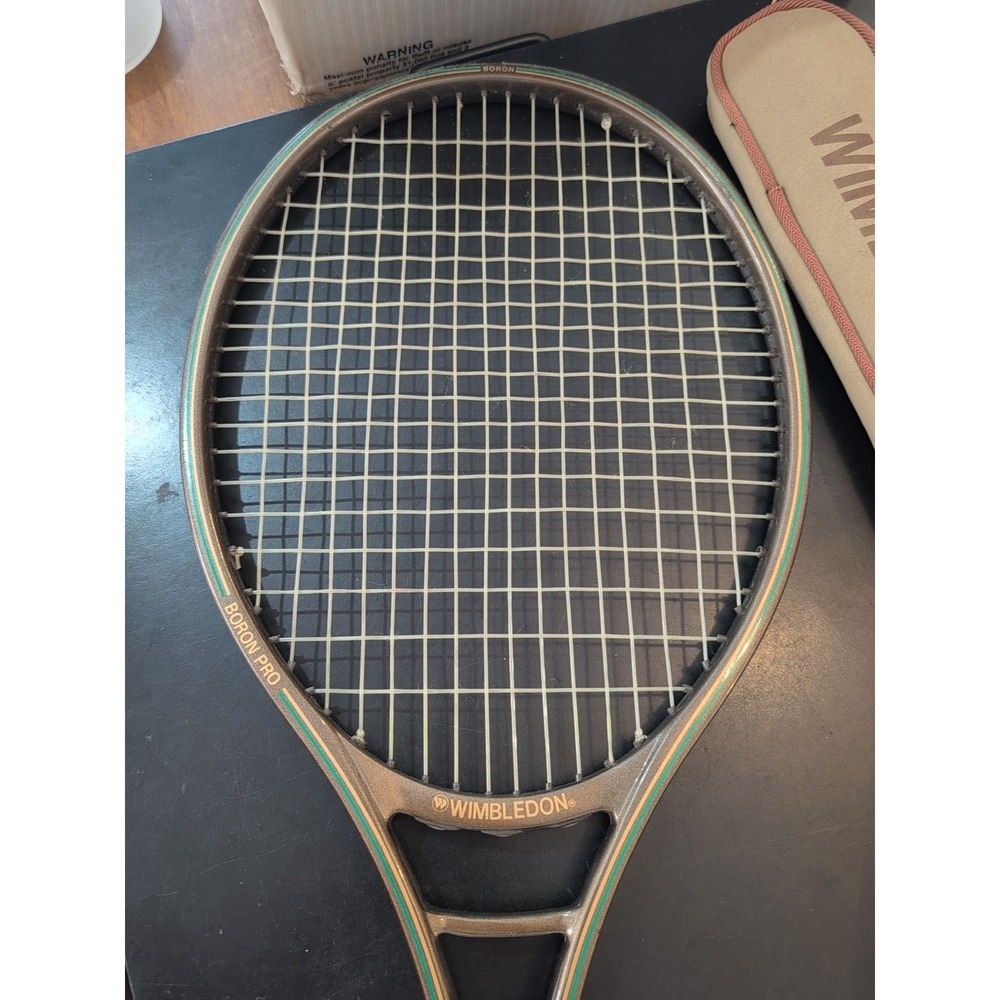 Wimbledon Tennis Racket Racquet Boron Pro With Case 4 1/2" - Picture 2 of 8
